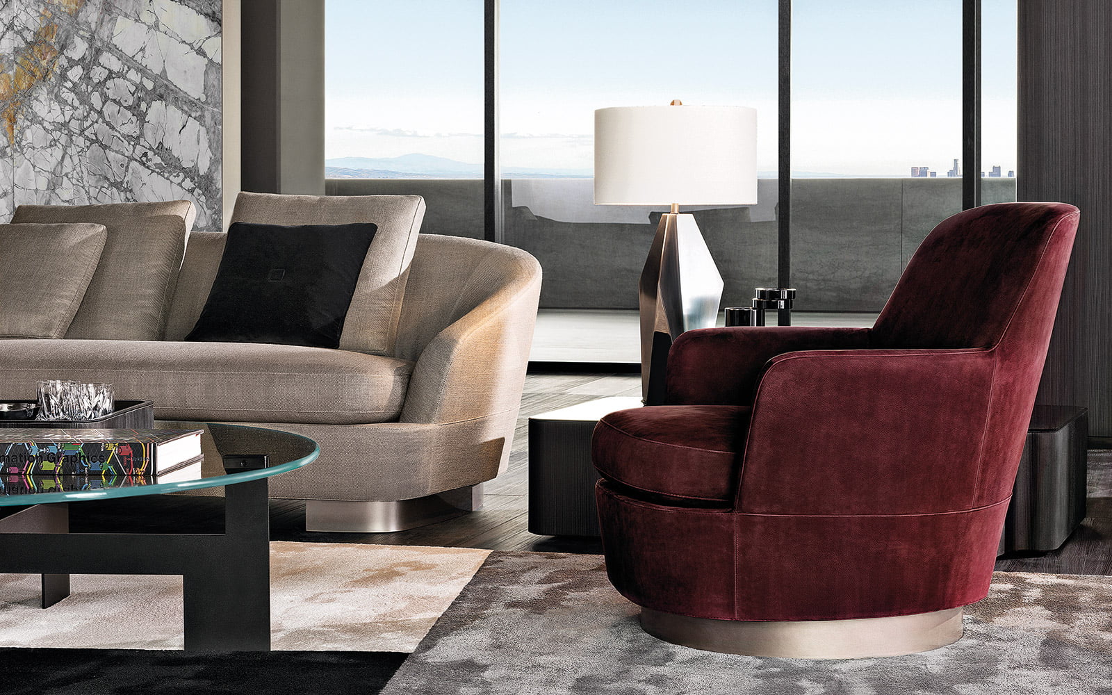 Minotti Jacques fauteuil Van der Donk interieur