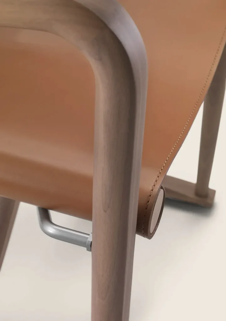 Flexform Luchino chair detail zitting product foto